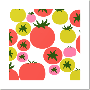 Cute Tomato Pattern Posters and Art